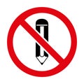 No Writing icon great for any use. Vector EPS10. Royalty Free Stock Photo