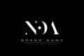 NOA abstract letter logo design Royalty Free Stock Photo