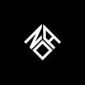 NOA letter logo design on black background. NOA creative initials letter logo concept. NOA letter design Royalty Free Stock Photo
