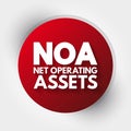NOA - Net Operating Assets acronym, business concept background Royalty Free Stock Photo