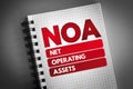NOA - Net Operating Assets acronym Royalty Free Stock Photo