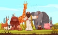 Noah Ark Cartoon Background Royalty Free Stock Photo