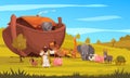 Noah Ark Cartoon Illustration Royalty Free Stock Photo