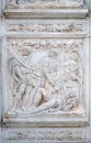 The Noah elation, relief on portal of Saint Petronius Basilica in Bologna