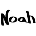 Noah male name street art design. Graffiti tag Noah. Vector art.