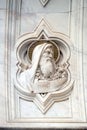 Noah, relief on the facade of Basilica of Santa Croce in Florence Royalty Free Stock Photo
