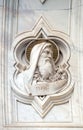 Noah, relief on the facade of Basilica of Santa Croce in Florence Royalty Free Stock Photo