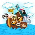 Noah's Ark with Animals Royalty Free Stock Photo