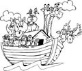 Noah`s Ark Cartoon Vector Illustration