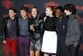 Noah Schnapp, Gaten Matarazzo, Millie Bobby Brown, Sadie Sink, Caleb McLaughlin and Finn Wolfhard Royalty Free Stock Photo