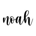 Noah stylish artistic handwriting name on the white background. Isolated illustration