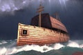 Noahs ark in water. Generative AI Royalty Free Stock Photo