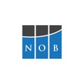 NOB letter logo design on WHITE background. NOB creative initials letter logo concept. NOB letter design