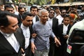 Nobel laureate Muhammad Yunus for a hearing at the labor court in Dhaka.