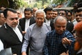 Nobel laureate Muhammad Yunus for a hearing at the labor court in Dhaka.