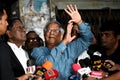 Nobel laureate Prof Muhammad Yunus at the labor court in Dhaka. Bangladesh.