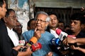 Nobel laureate Prof Muhammad Yunus at the labor court in Dhaka. Bangladesh.