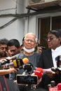 Nobel peace laureate Muhammad Yunus at Labor Appellate Tribunal for bail extension in Dhaka.