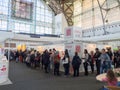 Nobel Prize laureat in literature Mario Vargas Llosa autographing on Book World Prague 2019 Royalty Free Stock Photo