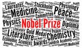 Nobel prize word cloud concept