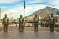 Nobel Square at waterfront in Cape Town with the four statues of Nobel price winners