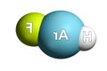 Noble gas compound molecule