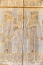 Noblemen relief detail Persepolis Royalty Free Stock Photo