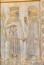 Noblemen relief detail Persepolis Royalty Free Stock Photo