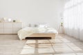 Nobody in bedroom interior in modern minimalist design Royalty Free Stock Photo