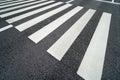 Nobody on Crosswalk in Black and white Crosswalk. It is for pedestrians across the street. For safety On the day in the fall Dark