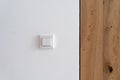 Nobody at home interior, light switch at wall Royalty Free Stock Photo