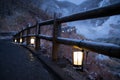 Noboribetsu hot spring, Jigokudani or Hell Valley during winter