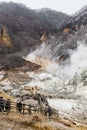 Noboribetsu Jigokudani Hell Valley: The volcano valley got its name from the sulfuric smell.