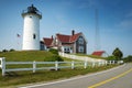 Nobska lighthouse Royalty Free Stock Photo
