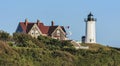 Nobska Point Light Lighthouse, Woods Hole, Falmouth, Cape Cod, M Royalty Free Stock Photo