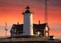 Nobska Point Lighthouse Royalty Free Stock Photo