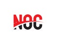 NOC Letter Initial Logo Design Vector Illustration