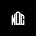 NOC letter logo design on BLACK background. NOC creative initials letter logo concept. NOC letter design.NOC letter logo design on