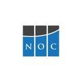NOC letter logo design on WHITE background. NOC creative initials letter logo concept. NOC letter design