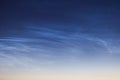 Noctilucent cloud NLC, night clouds, cloud-like phenomena in mesosphere