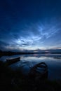 Noctilucent clouds night shining clouds Royalty Free Stock Photo