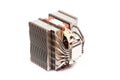 Noctua NH-D15 Premium high end modern CPU cooler, object isolated on white, cut out, product shot, double fans. Efficient cooler Royalty Free Stock Photo