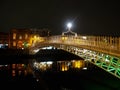 Nocturnal Dublin in its full nocturnal beauty where there is a lot of fun and various interesting pubs Royalty Free Stock Photo