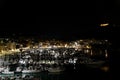 Nocturnal Elegance of Porto Ercole: Moonlit Tranquility on Argentario\'s Shores Royalty Free Stock Photo