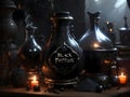 Nocturnal Elixir: A Visual Symphony in Black Potion