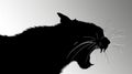 Nocturnal Fury: The Menacing Silhouette of a Stealthy Cat