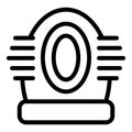 Nocturnal glow icon outline vector. Cozy sleeping nightlight