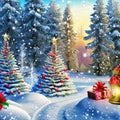 Nocturnal Noel: Christmas Tree Shining Brightly in the Night Sky Royalty Free Stock Photo