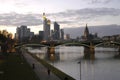 Nocturnal view , frankfurt and river