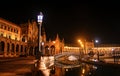 The nocturnal wonders of the beautiful city of Seville in Andalusia Spain Royalty Free Stock Photo